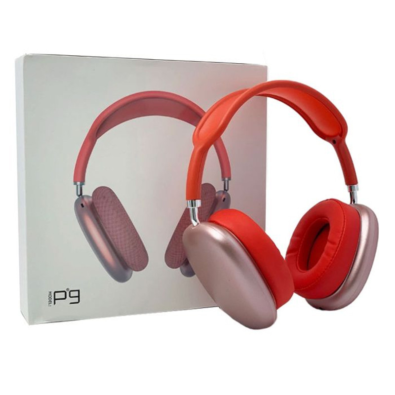 Casque Sans Fil P9 Bluetooth Avec Emplacement Carte Memoire – rouge